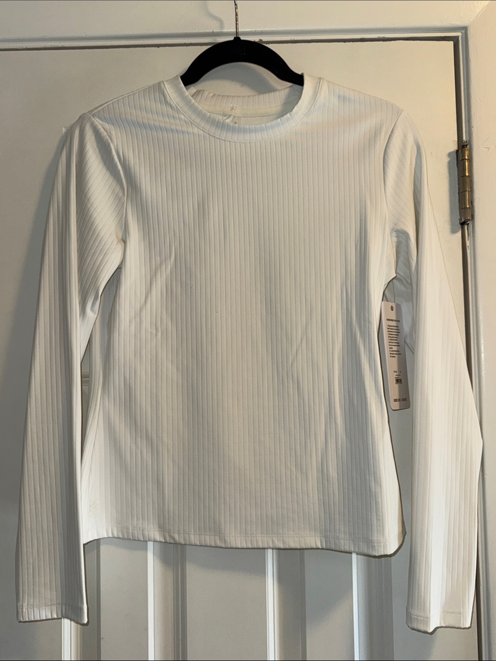 RHONE White Ribbed Long-Sleeve Top NWT!
